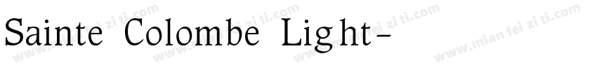 Sainte Colombe Light字体转换